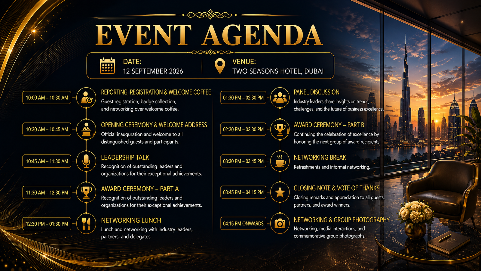 Event agenda image